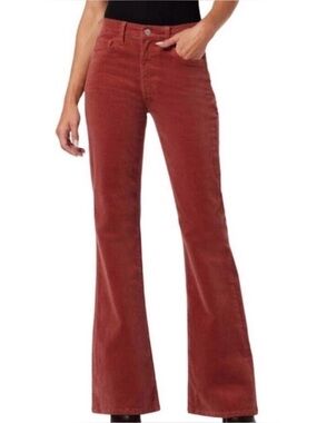 Joe’s Jeans Corduroy Boho High Rise Flare Pants Jeans Size 32 In Brick
